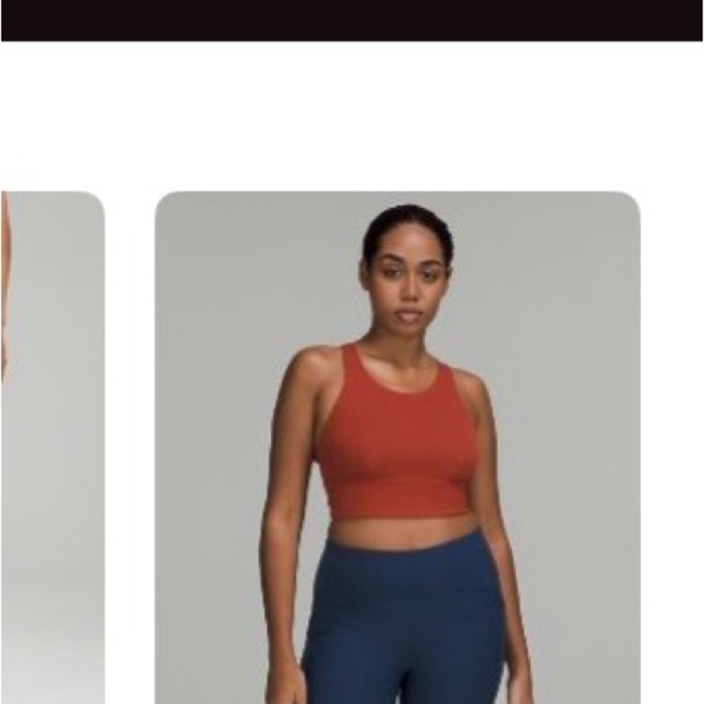 lululemon athletica Red Crop bra  Top- see matching leggings